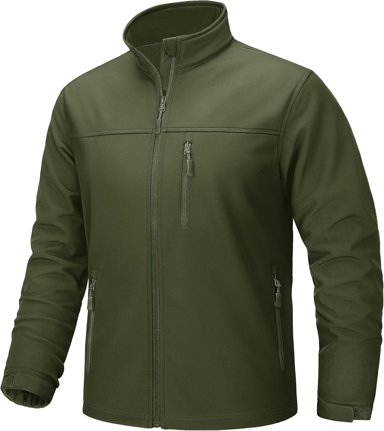 Men's Lightweight Softshell Jacket Fleece Lined Waterproof Tactical Rain Zip Up Winter Coat Windbreaker Casual