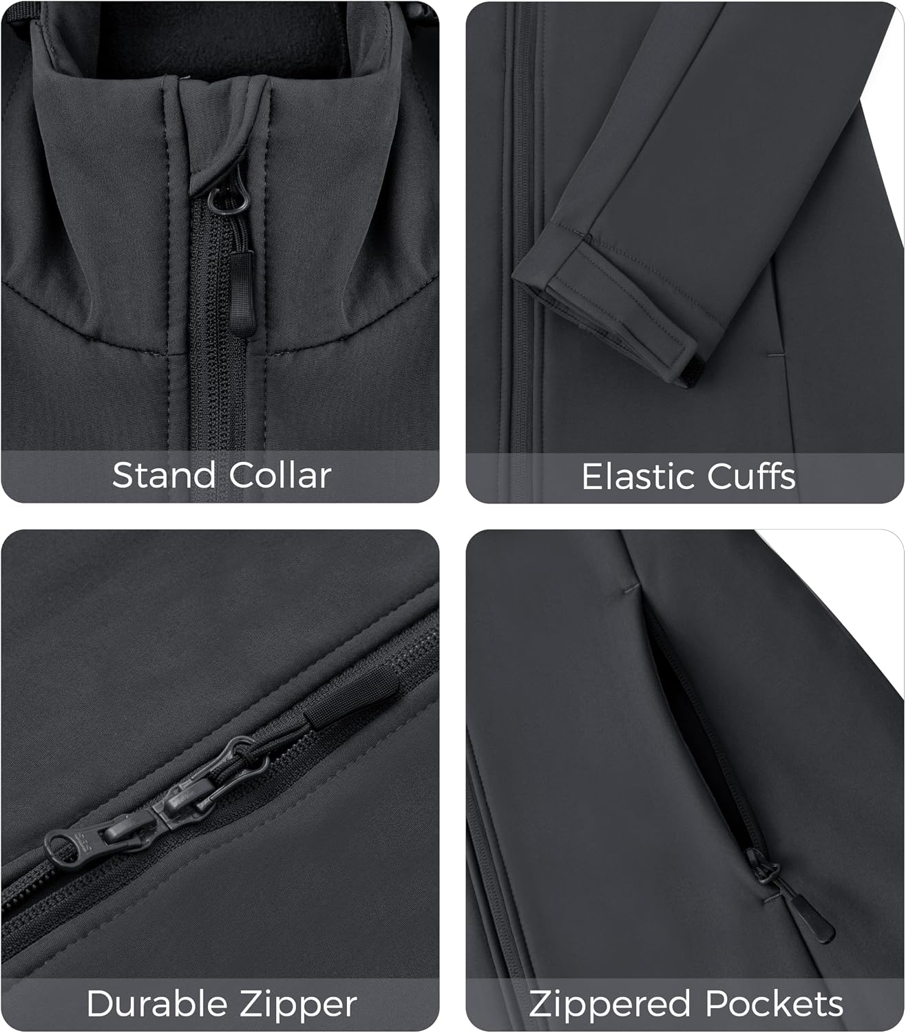 Women Softshell Jacket Fleece Lined Hooded Rain Coat Waterproof Windproof Windbreaker Jacket Lightweight Long Coat