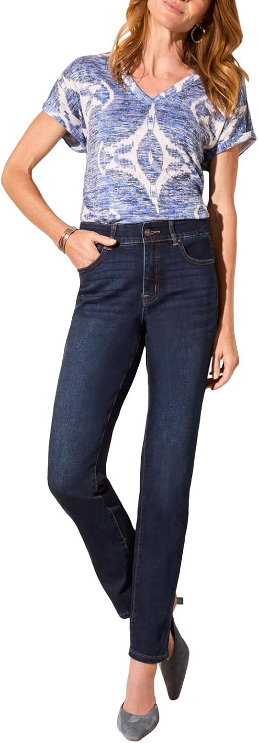 Women's Sophia Curvy Straight Fit Mid Rise Stretch Jeans Plus and Sizes