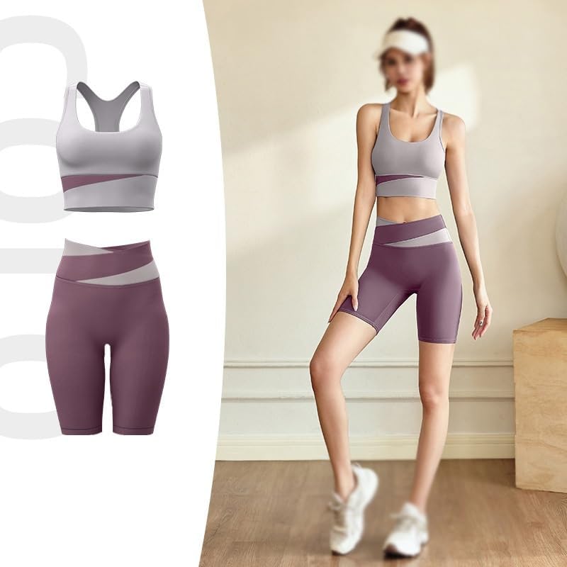Matching Casual Sports Set Quick Drying Breathable Fitness Nude Skin Friendly