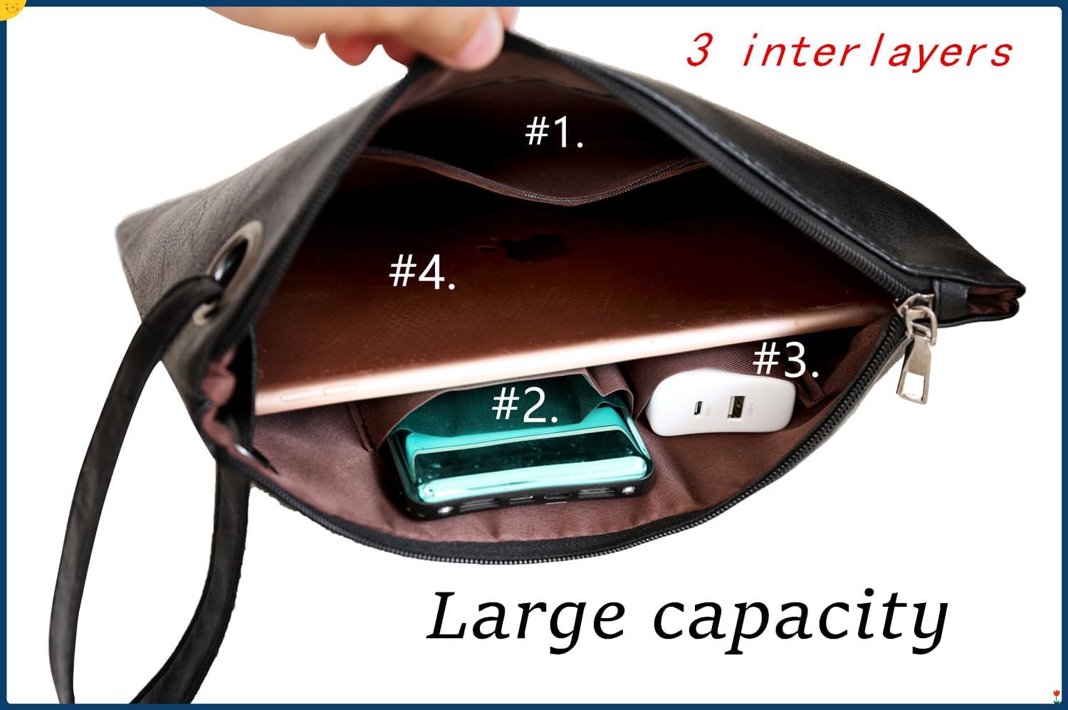 Clutch Purses for Women Evening Bag Handbags Wedding PU Leather Wristlet