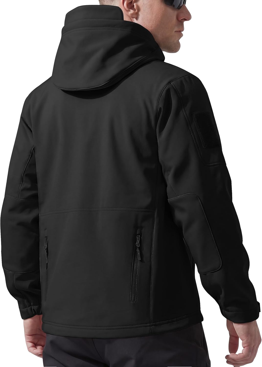 Men's Outdoor Waterproof Soft Shell Hooded Military Tactical Jacket