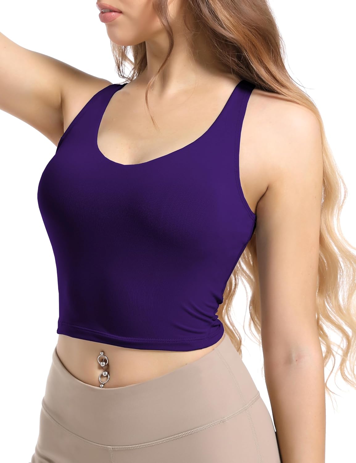 Women's Racerback Sports Bras High Impact/Medium Support Activewear Fitness Workout Yoga Tank Tops
