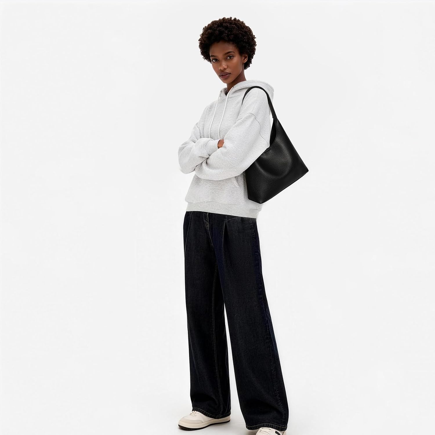 Hobo Bags for Women Small Slouchy Purse Soft Vegan Leather Shoulder Bag Everyday Tote Handbag 11 28cm