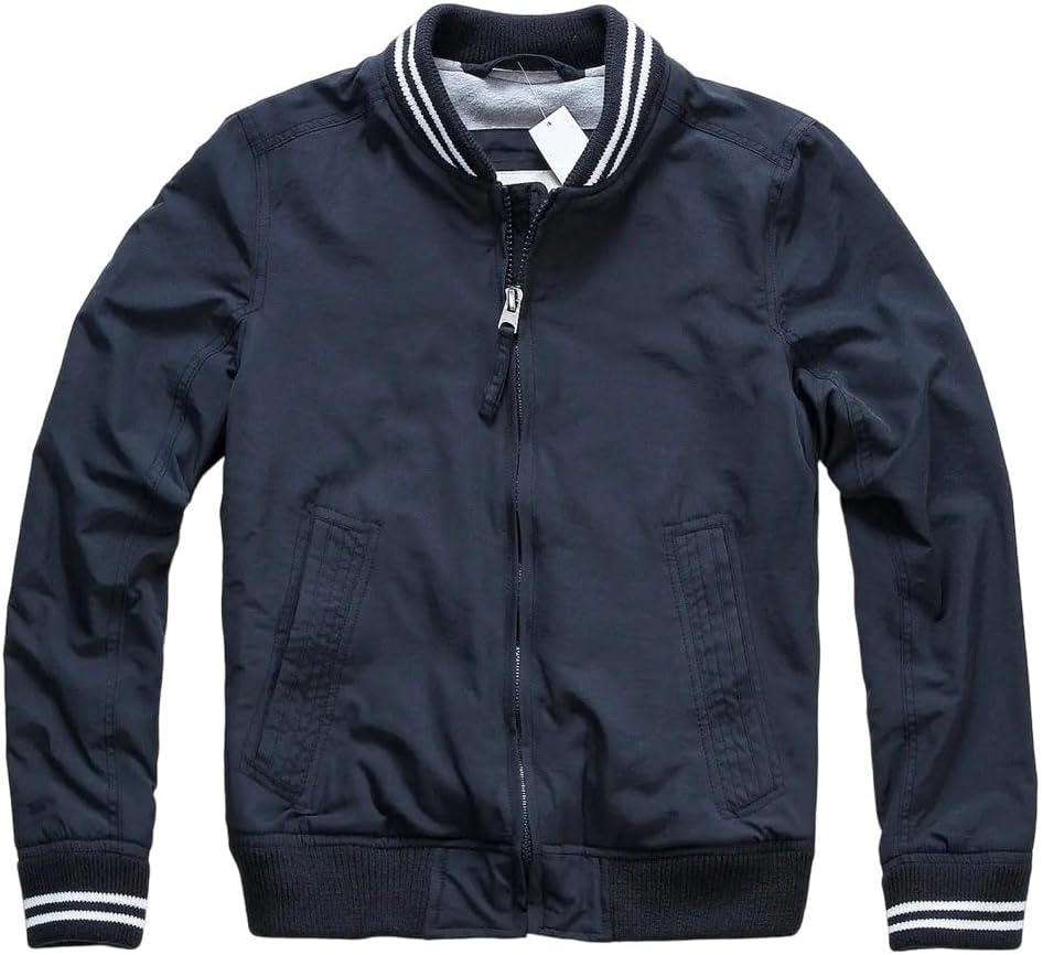 Men Spring Autumn Baseball Stand Up Neck Thick Sports Pilot Windproof Outerwear Jacket Coat