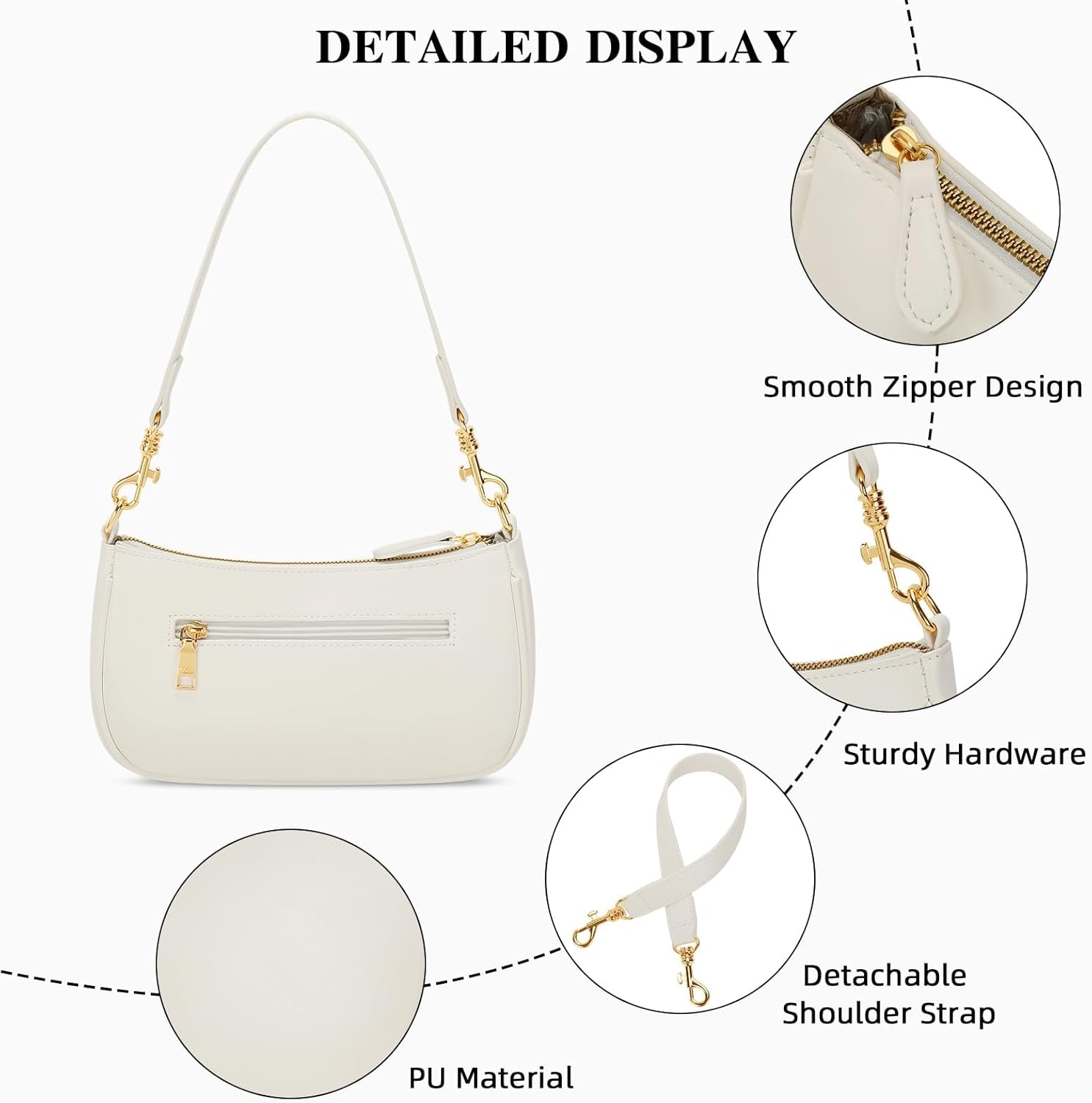 Small Shoulder Bag for Women Mini Purses for Vegan Leather Classic Retro Handbag with Removable Strap Small Shoulder Bag for Women Mini Purses for Vegan Leather Classic Retro Handbag with Removable Strap