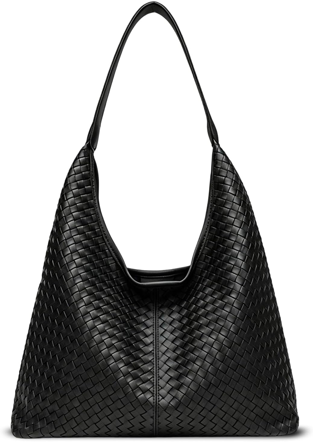 Woven Textured Tote Bag for Women Vegan Leather Hobo Shoulder Bag Large Capacity Slouchy Handbag Work Purse