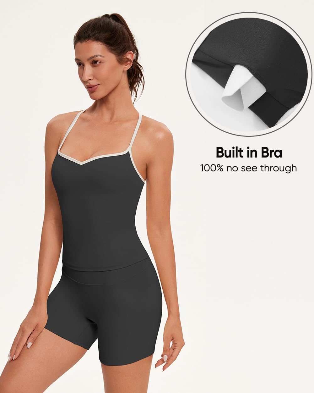 Sports Bras for Women Cute Sweetheart Neck Workout Tank Tops Open Back Yoga Bra Top