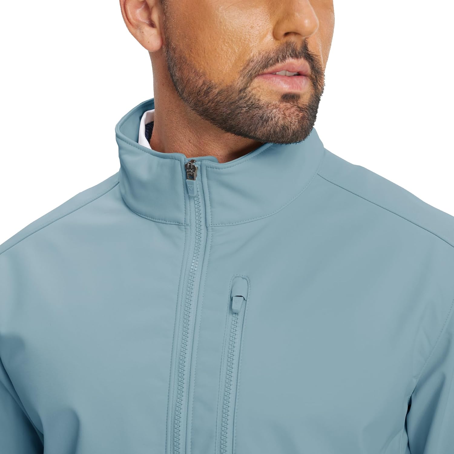 Men's Lightweight Softshell Jacket Fleece Lined Water Resistant Golf Windbreaker Winter Outdoor Hiking Warm Jacket