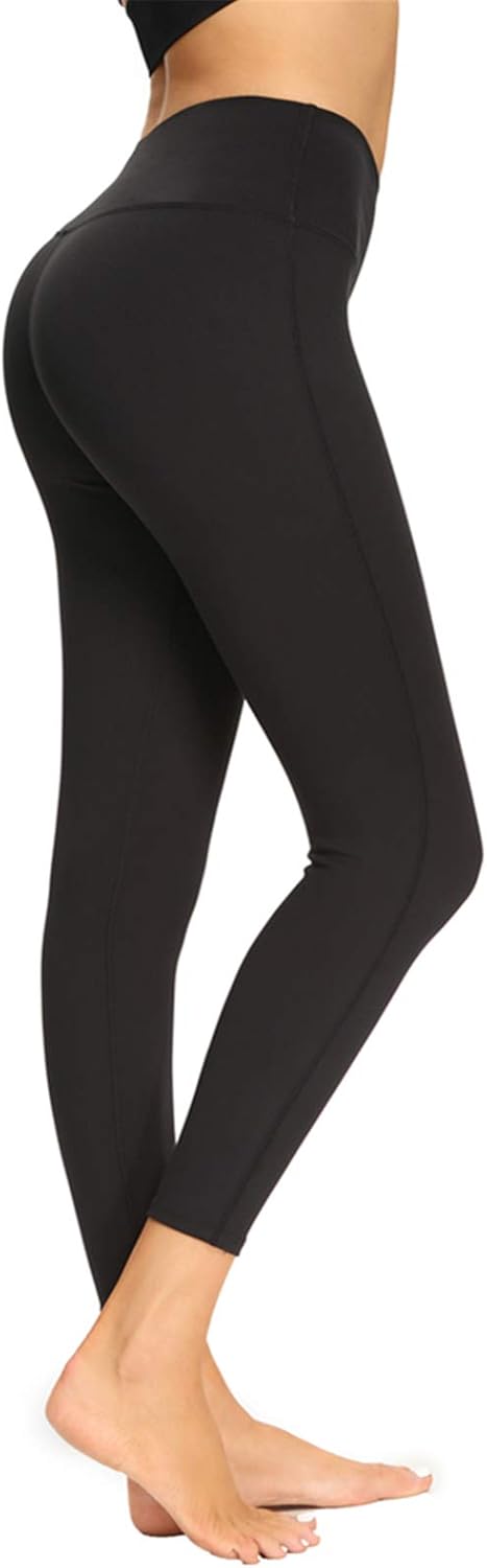 Women Yoga Sports Legging Solid High Waisted Full Length Pants for Workout Running