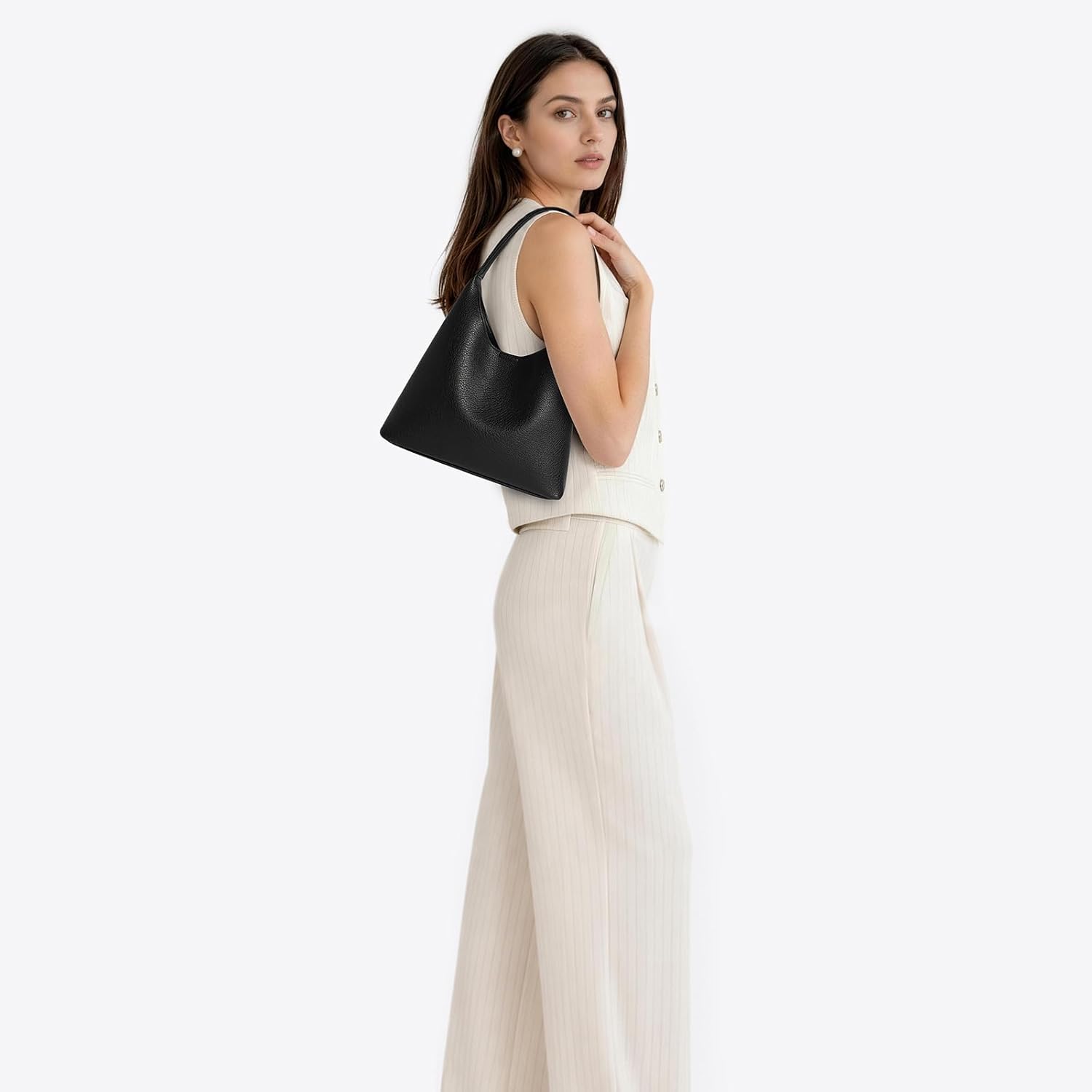 Hobo Bags for Women Small Slouchy Purse Soft Vegan Leather Shoulder Bag Everyday Tote Handbag 11 28cm
