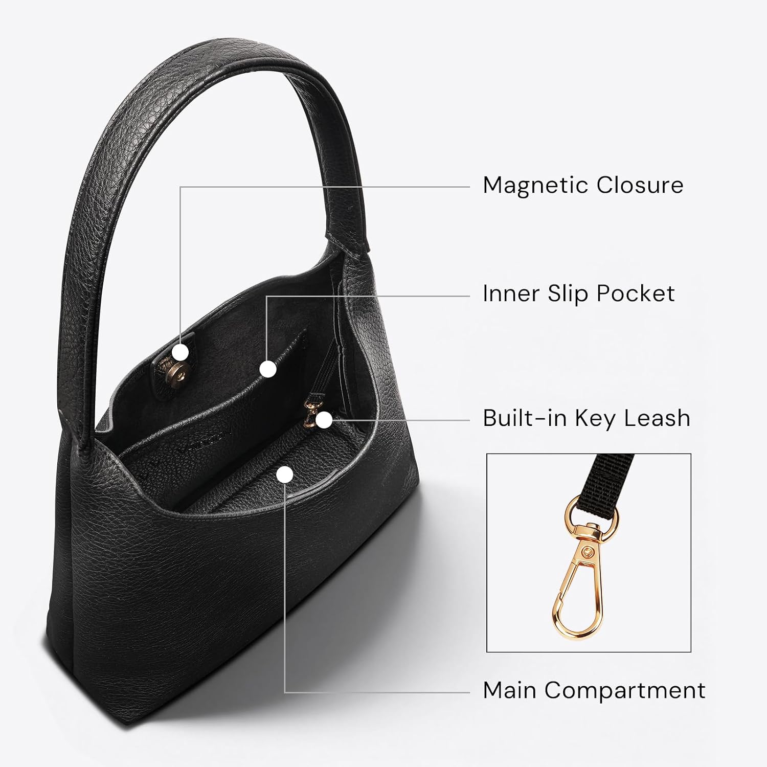 Hobo Bags for Women Small Slouchy Purse Soft Vegan Leather Shoulder Bag Everyday Tote Handbag 11 28cm