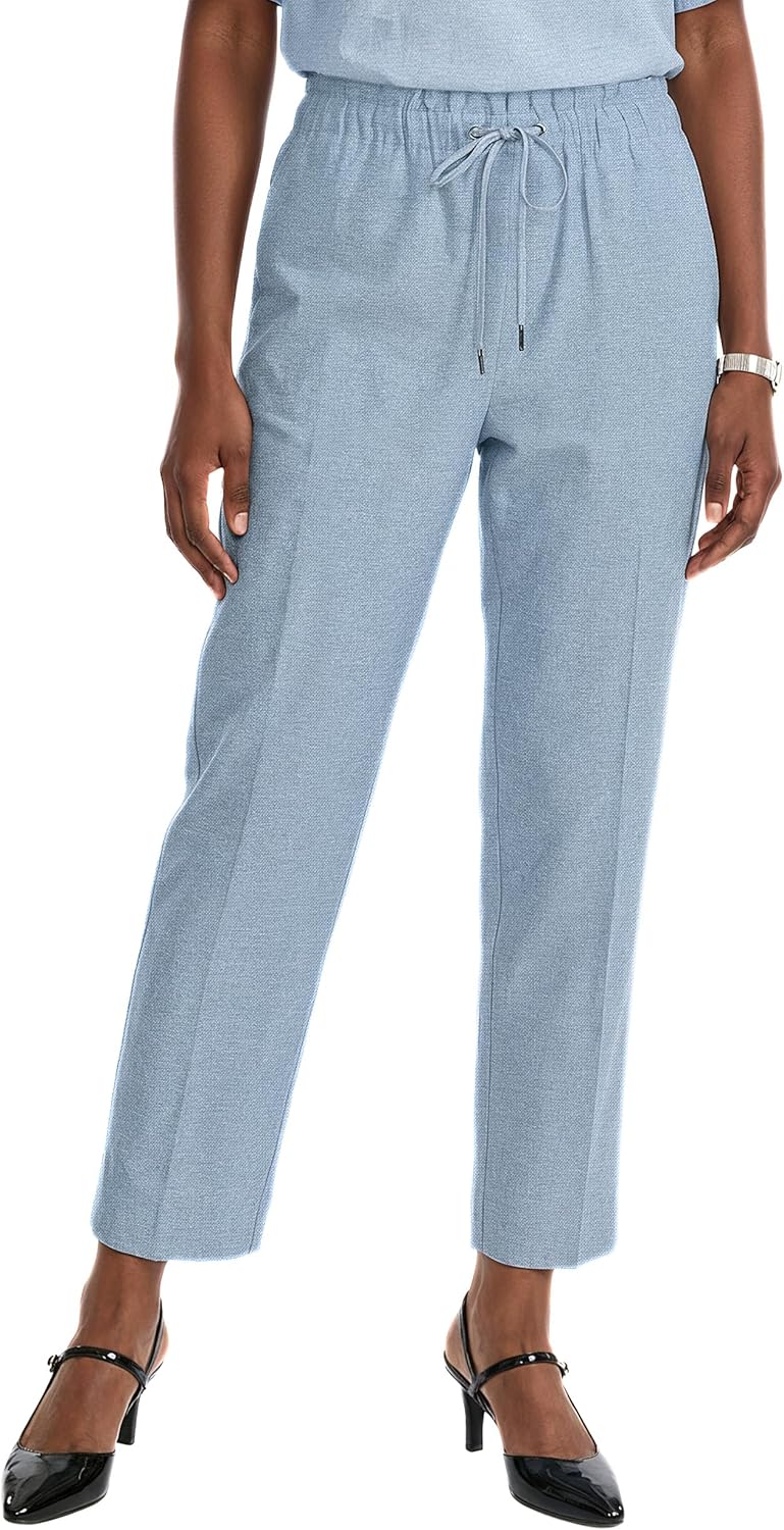 Women's Pull on Wide Leg Crop Drawstring Pant Women's Pull on Wide Leg Crop Drawstring Pant