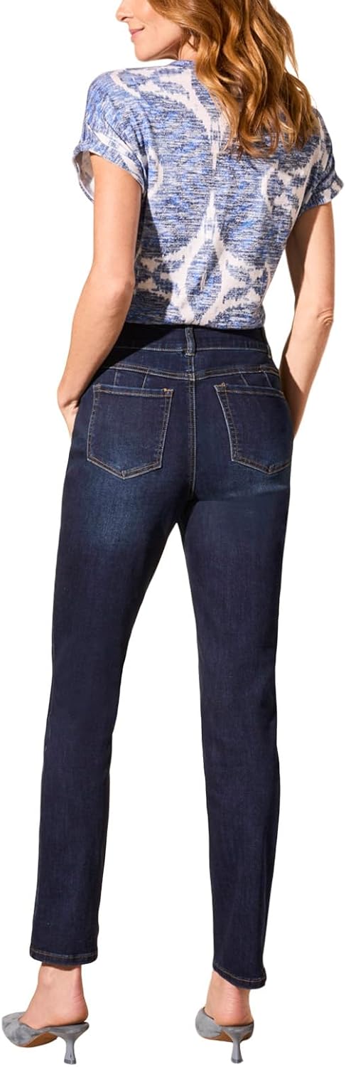 Women's Sophia Curvy Straight Fit Mid Rise Stretch Jeans Plus and Sizes