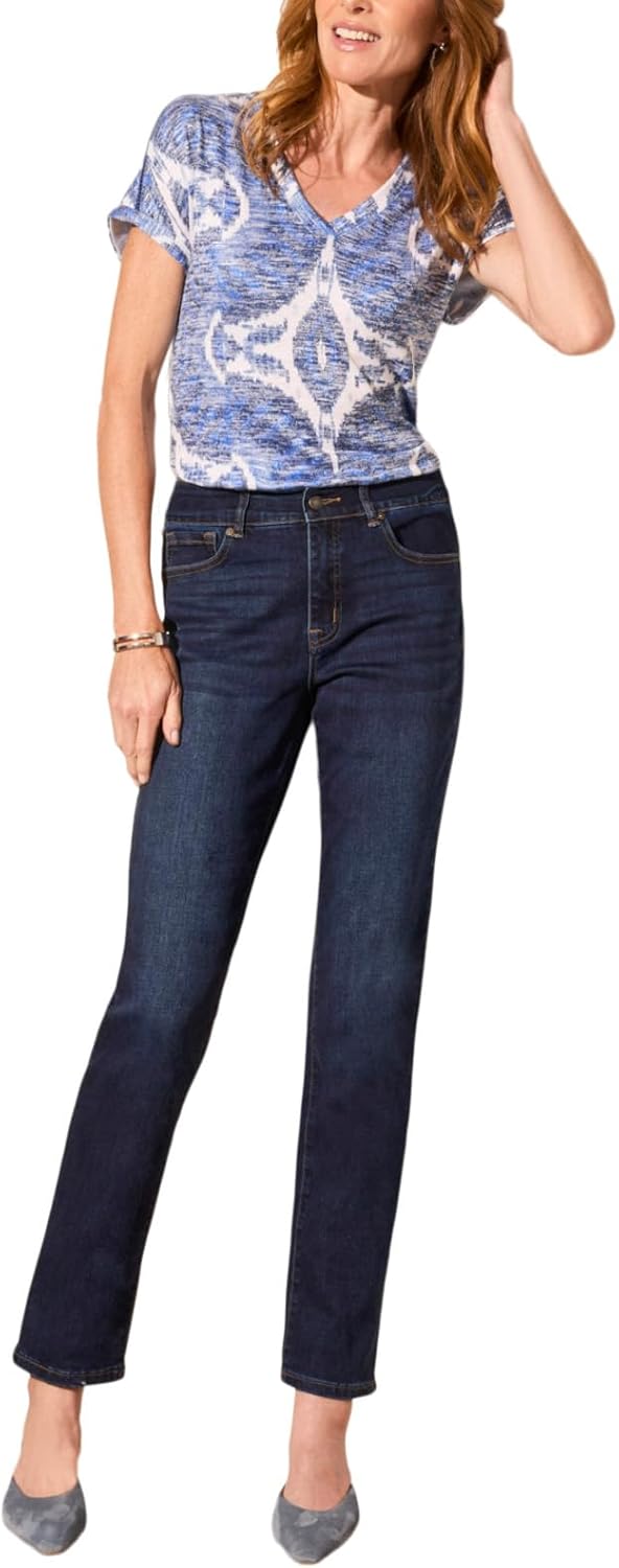 Women's Sophia Curvy Straight Fit Mid Rise Stretch Jeans Plus and Sizes