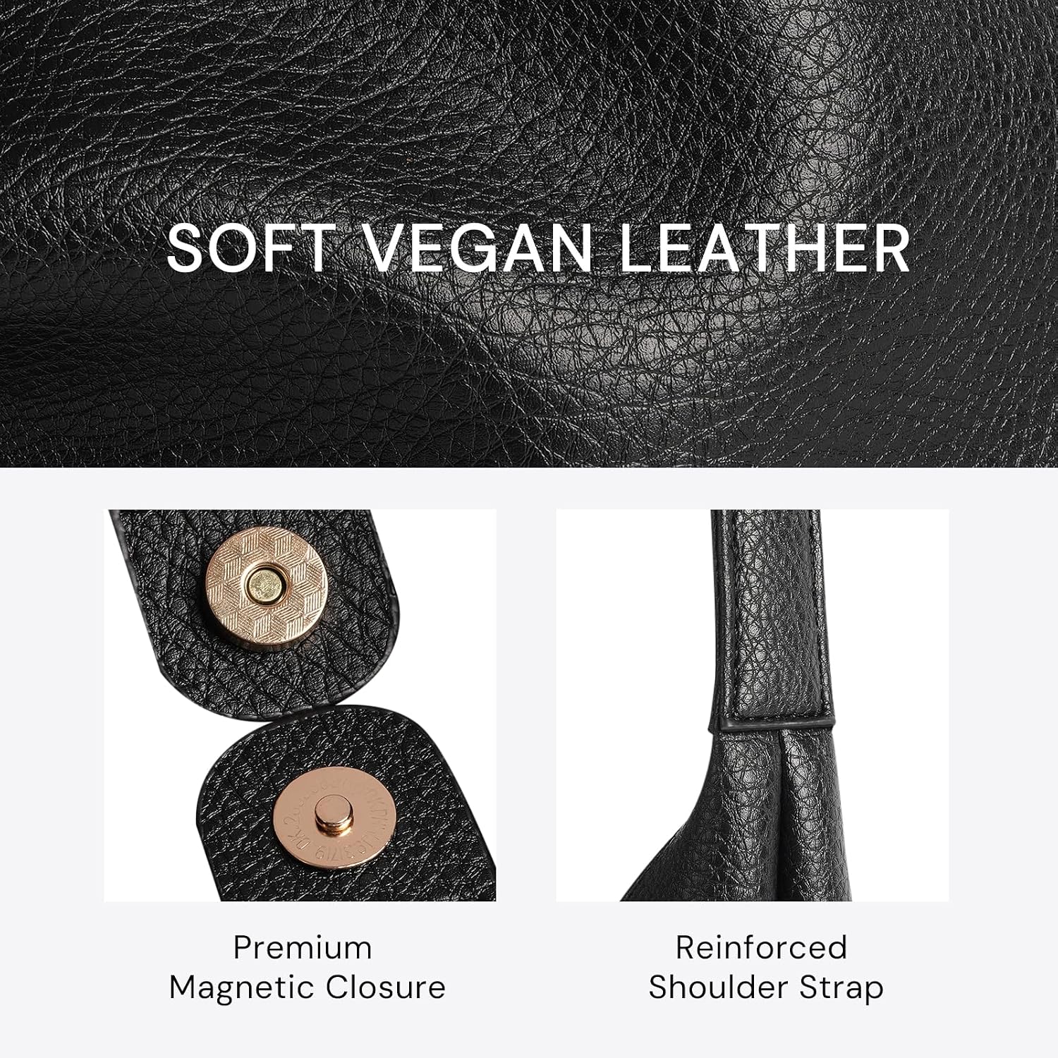 Hobo Bags for Women Small Slouchy Purse Soft Vegan Leather Shoulder Bag Everyday Tote Handbag 11 28cm