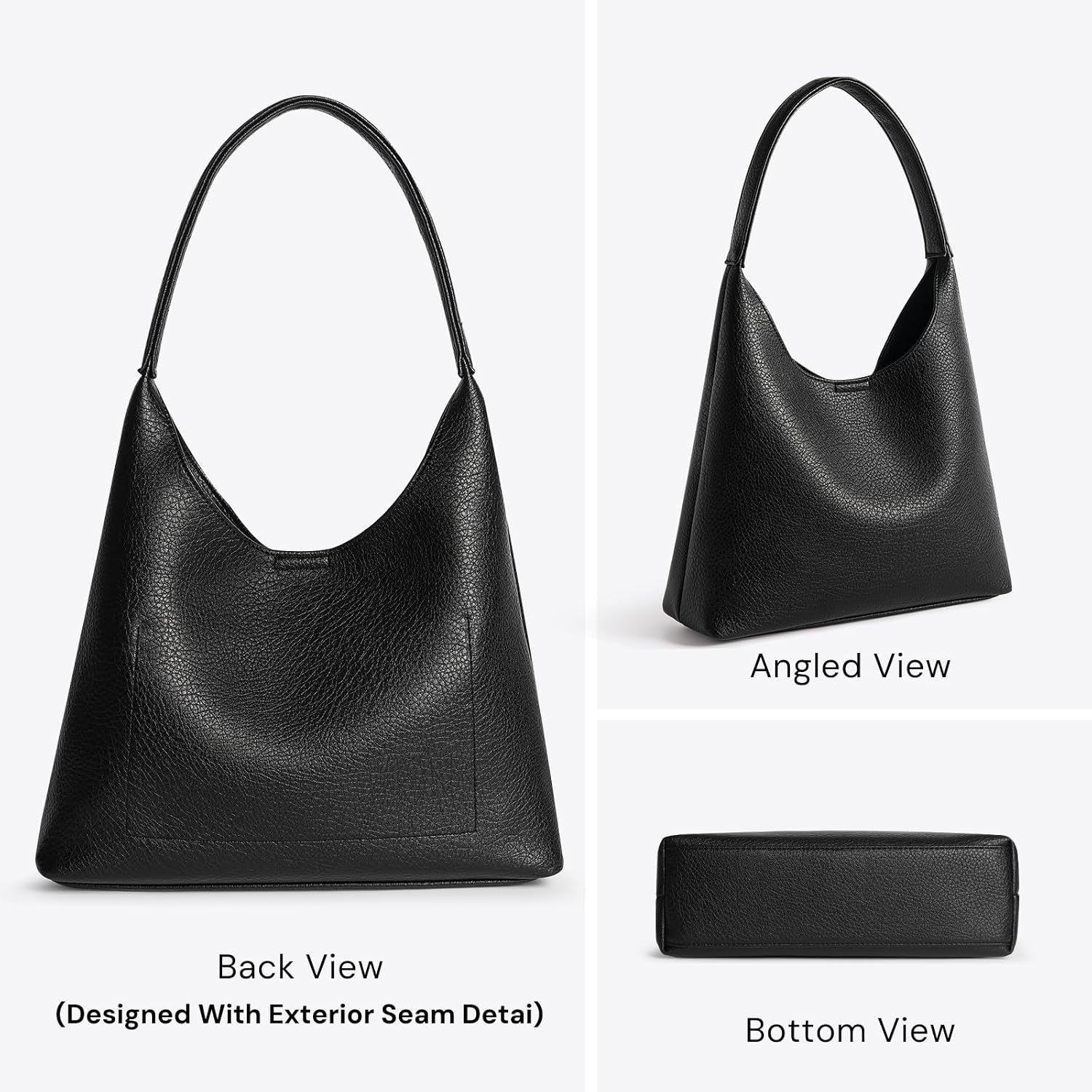 Hobo Bags for Women Small Slouchy Purse Soft Vegan Leather Shoulder Bag Everyday Tote Handbag 11 28cm