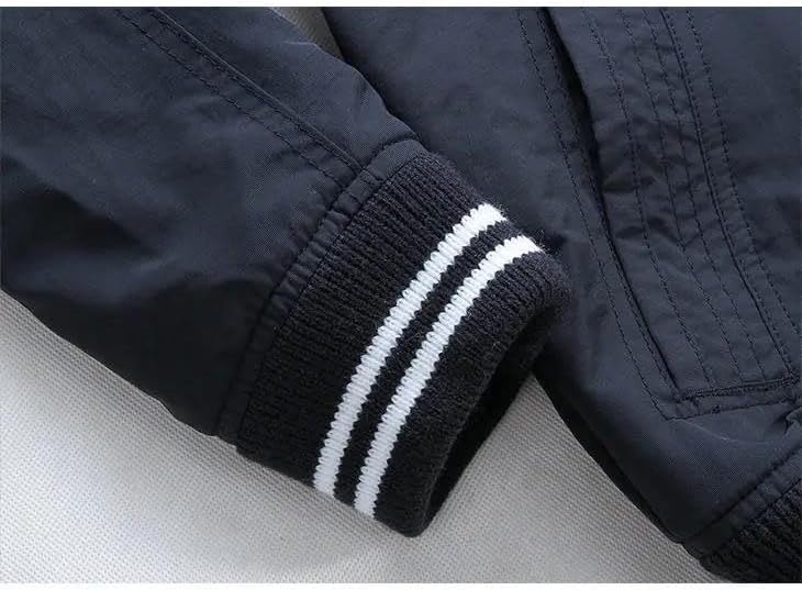 Men Spring Autumn Baseball Stand Up Neck Thick Sports Pilot Windproof Outerwear Jacket Coat