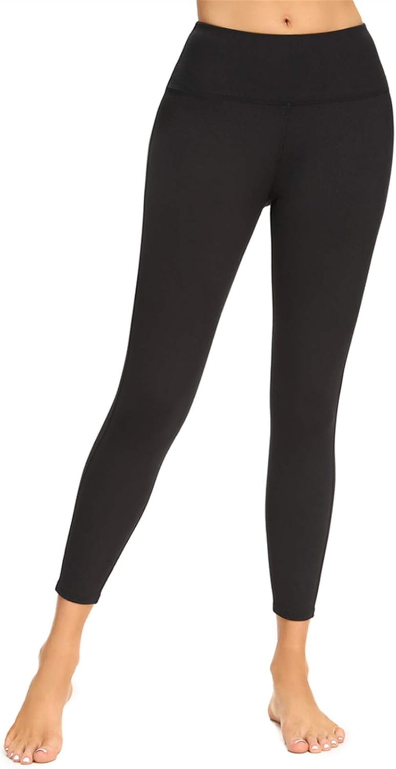 Women Yoga Sports Legging Solid High Waisted Full Length Pants for Workout Running