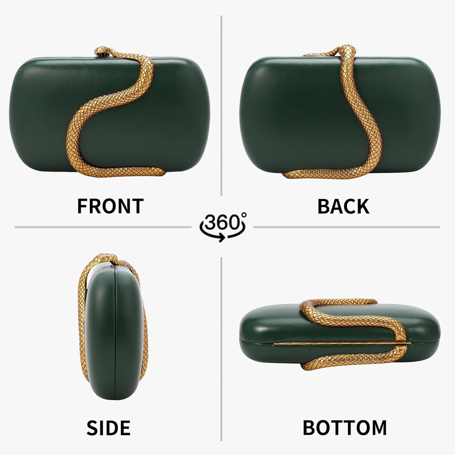 Evening Clutch Purse for Women Small Handbag PU Leather Shoulder Bag for Wedding Formal Party